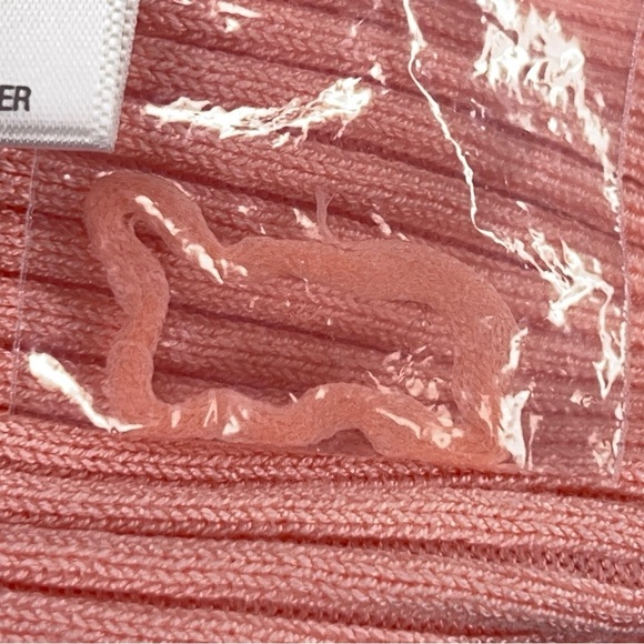 Small Bongo Pink Ribbed Long Bell Sleeve Sweater Knit Pastel Lettuce Trim - Picture 8 of 16